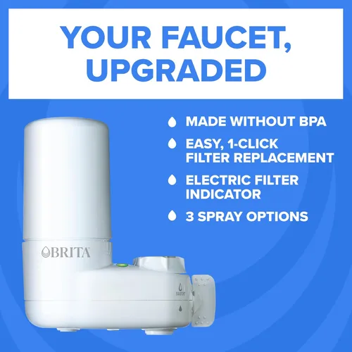 Miniatura 3 de Brita Sistema de filtro de agua para montaje en grifo, blanco, filtración sin espera, fácil instalación, filtro de agua multiusos para cocinas