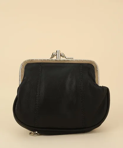 Miniatura 2 de Leatherboss - Cartera de piel auténtica con doble marco y bolsillo con cremallera