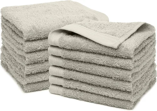 Miniatura 12 de Juego de 12 paños de 100 % algodón de 13 x 13 pulgadas, juego de 12 toallas ultrasuaves y altamente absorbentes, para baño, gimnasio, hotel, spa