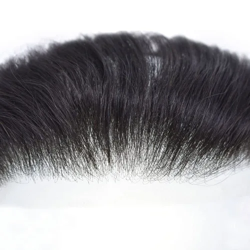 Miniatura 5 de Cabello humano invisible para hombre, postizo frontal en V con bucle en V, para retroceder la línea de cabello en forma de V, sistema de reemplazo