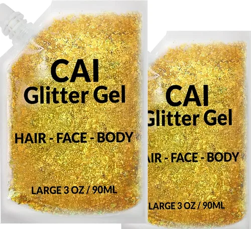 Miniatura 15 de Gel de purpurina para rostro, cuerpo y cabello, purpurina de Halloween para niños y mujeres, gel de grado cosmético de 3 onzas con luna y estrellas