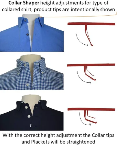 Miniatura 4 de Modeladora de cuello Selecciona la talla de tu cuello de camisa El sistema original de soporte ajustable para cuello de camisa