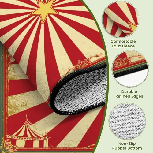 Miniatura 3 de Póster vintage de circo horizontal vintage para tu publicidad, alfombra de patio al aire libre, alfombra de juego, alfombra moderna antideslizante
