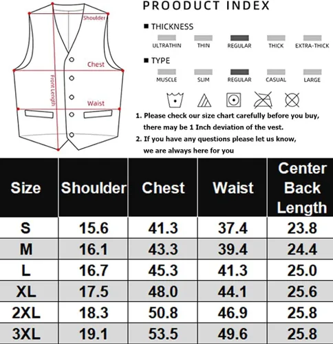 Miniatura 6 de Coofandy chaleco para traje o esmoquin con 5 botones, para hombre.