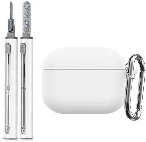 Miniatura 13 de Funda de silicona para AirPods Pro de 2 generación con kit de limpieza, llavero para hombres y mujeres, accesorio protector ideal para AirPods Pro