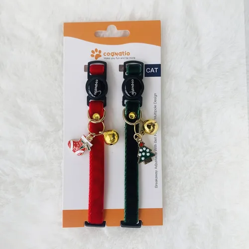 Miniatura 2 de Collares de gato Cognatio de liberación rápida con seguridad, doble terciopelo con campana, disponibles en varios colores, perfectos para tu gatito