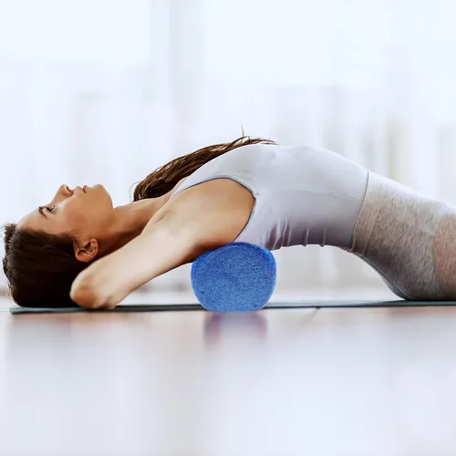 Miniatura 2 de Mikikit Rodillo masajeador muscular de columna de espuma de alta densidad para masaje de tejido profundo y liberación muscular, rodillo de fitness