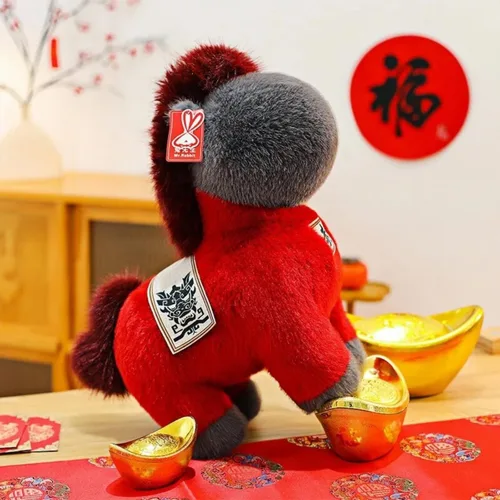 Animales de peluche del Año del Caballo 2026 - Juguetes de peluche suaves para muñeca, decoración del zodiaco, juguete suave de felpa súper lindo