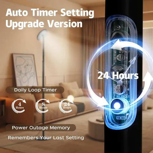 Miniatura 5 de Luz de crecimiento alto de espectro completo de 40 W, luz de planta de pie ajustable de 85 pulgadas para plantas de interior, regulable de 10