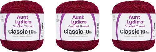 Miniatura 30 de Aunt Lydia Classic Crochet - Paquete de 3 unidades de 350y/1,049.9 ft - Blanco Antiguo