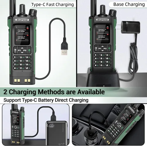 Miniatura 6 de Radio de Mano BAOFENG DM32 DMR Radio Portátil Recargable Walkie Talkies de Largo Alcance DM32UV 5RM Radio de Dos Vías NOAA Radio del Clima