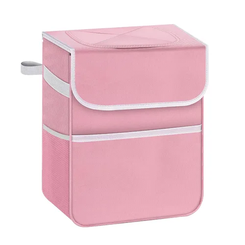 Miniatura 9 de YSSOA Basurero para automóvil con tapa, organizador a prueba de fugas y bolsa de almacenamiento, ajustable y portátil para el interior, bolsa