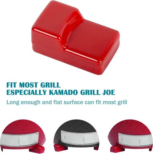Miniatura 2 de Juego de 3 zapatos de cerámica para parrilla Kamado, piezas de accesorios para parrilla Kamado, Classic y Big JoeGrill o Primo Big Green Egg