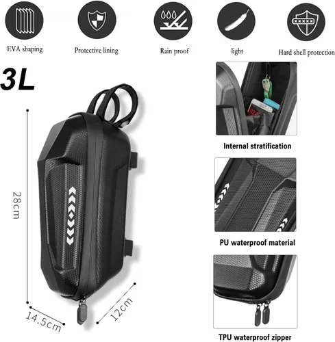 Miniatura 6 de Cerradura de scooter, cerraduras antirrobo con bolsa de scooter, cerraduras eléctricas resistentes de 35.8 pulgadas, con 3 llaves, cerraduras