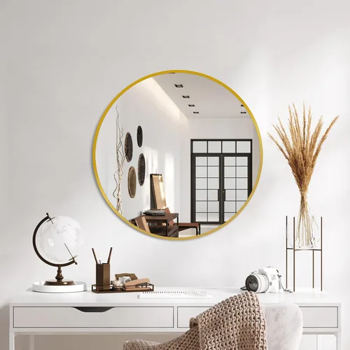 Miniatura 11 de Delma Espejo de gimnasio en casa, 48 x 24 x 2 unidades, vidrio templado grande de cuerpo completo, sin marco, montado en la pared para gimnasio