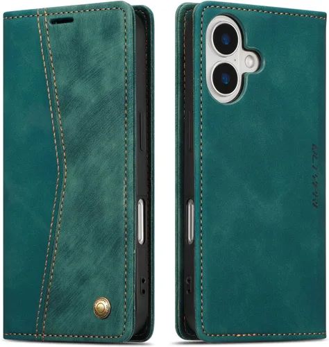 Miniatura 25 de QLTYPRI Para iPhone Air Case Wallet Con Tarjetero, Vintage PU Cuero Kickstand Cierre Magnético A Prueba De Golpes Folio Libro Funda Para IPhone 17