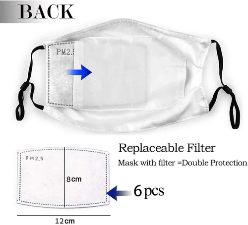 Miniatura 6 de Men Womens 3Pcs Face Mask Washable Face Mask with Adjustable EarLoops Bandana Balaclava Mouth Cover