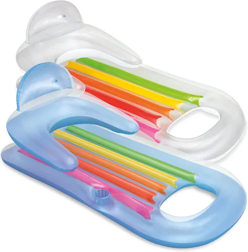Miniatura 3 de Intex King Kool Inflatable Lounge, 63" X 33.5", 1 Pack (Colors May Vary)