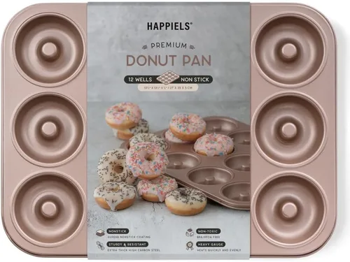 Miniatura 17 de HAPPIELS - Sartén antiadherente de 9 pulgadas para tartas con fondo extraíble Lata de tarta y quiche estriada libre de PFOA y BPA, no tóxica