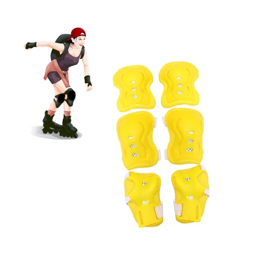 Miniatura 3 de KOMBIUDA Rodilleras protectoras para deportes al aire libre, coderas, muñequeras para ciclismo, monopatín, equitación, 6 uds