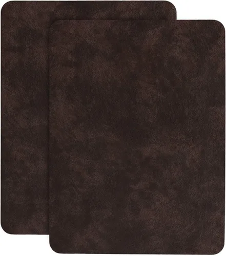 JDLUGH Cinta de parche de reparación de cuero para sofá, 8.2 x 11 pulgadas, 2 piezas autoadhesivas para sofá, asiento de automóvil, silla de Marrón