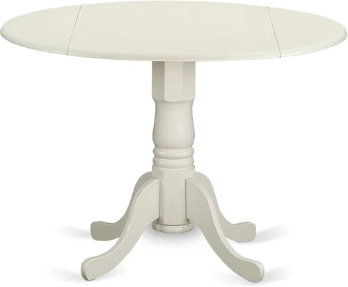 Miniatura 45 de East West Furniture DLEN3-BLK-69 - Juego de muebles de comedor de 3 piezas que contiene una mesa de comedor redonda con gotas y 2 sillas tapizadas