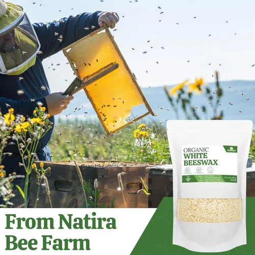 Miniatura 3 de YASNAY Gránulos de cera de abejas blanca 2LB, cera de abejas orgánica, cera de abejas para hacer velas, cuidado corporal, cuidado de la piel DIY