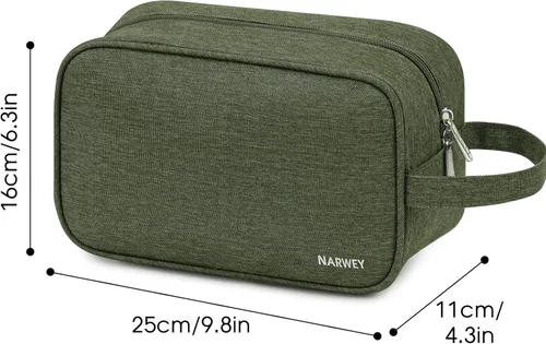 Miniatura 6 de Narwey Neceser de viaje para mujer, kit de viaje Dopp para hombre, bolsa de viaje para artículos de tocador, bolsa de cosméticos, bolsa de B- verde