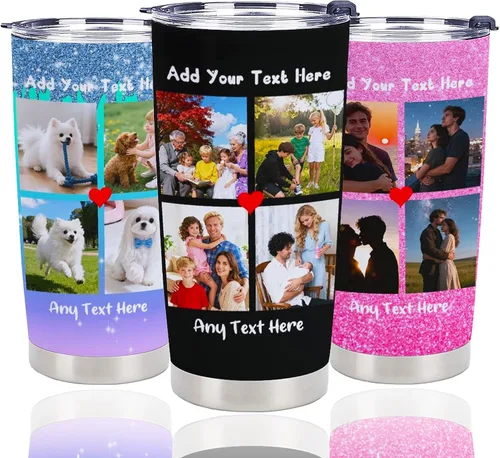 Miniatura 15 de Taza Personalizada de Viaje con Aislamiento al Vacío Personalizable con Tus Fotos y Texto Taza de Café Regalo de Navidad Cumpleaños