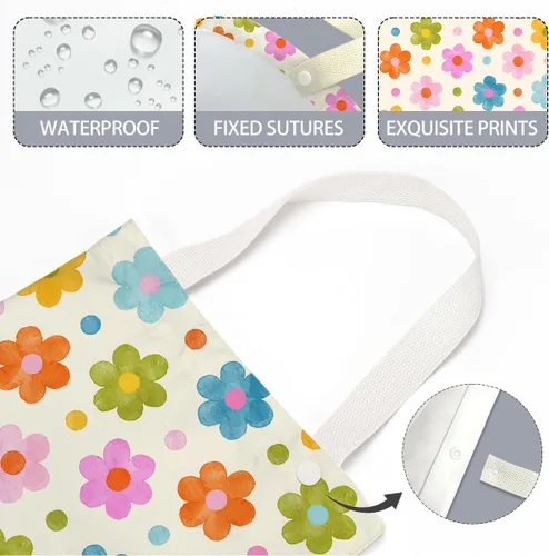 Miniatura 2 de Organizador de asiento trasero de coche con flores boho, arcoíris, mariposa, girasol - Impermeable, colgante, papelera para vehículo para viajar