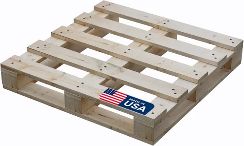 Treaton, Paleta de madera de entrada de 4 vías para servicio pesado, 40 x 36 x 5 pulgadas, paleta de envío de madera dura de grado industrial,