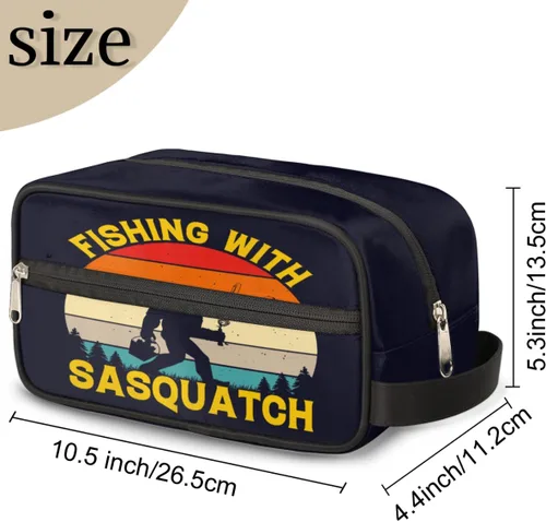 Miniatura 2 de Neceser de viaje para hombres y mujeres, bolsa de afeitar resistente al agua, bolsas de almacenamiento plegables con asa para artículos de tocador