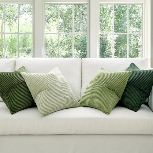 Miniatura 2 de MIULEE Juego de 4 fundas de cojín decorativas estilo bohemio y nórdico, modernas, de pana suave, decoración del hogar para sofá, sala de estar