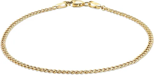 Miniatura 10 de Tobilleras de oro de 14 quilates para mujer, tobilleras planas de 14 quilates y 10 pulgadas, cadena cubana, cadena fígaro, cadena de clip, cadena