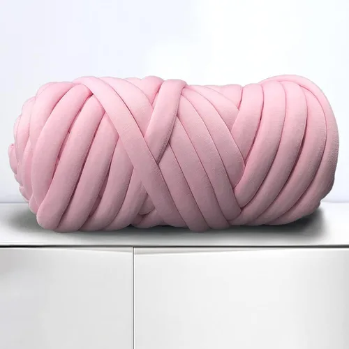 Miniatura 15 de Hilo para Tejer con el Brazo para Manta de Tiro de Nudo Trenzado Grueso DIY, Tubo Suave Extra de Algodón Lavable Hilo Gigante Voluminoso para Tejido