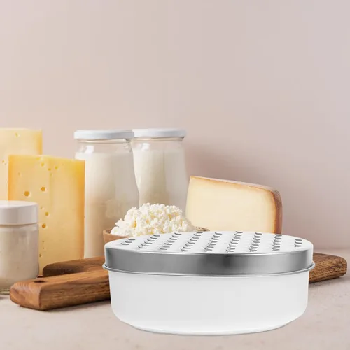 Miniatura 4 de Wakauto Rallador de queso de acero inoxidable con contenedor integrado Triturador de verduras para zanahorias, pepinos, papas, triturador
