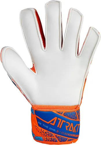 Miniatura 2 de Reusch Attrakt Starter Goalie Gloves, Soccer Goalkeeper Gloves Breathable, Flexible & Durable Adult Unisex Orange & Blue
