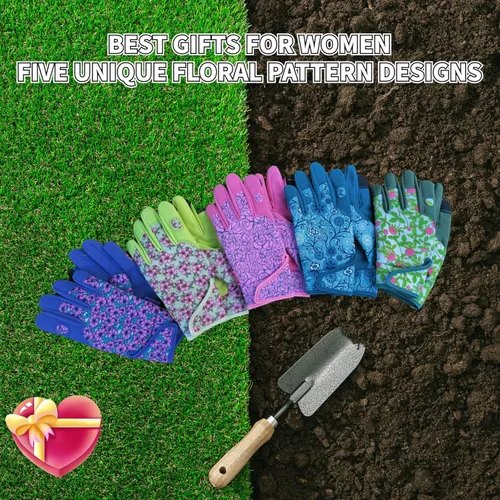Miniatura 7 de Guantes de jardinería a prueba de espinas y resistentes a pinchazos con agarre, guante de jardín para mujer, regalos de cuero para trabajo en el 1