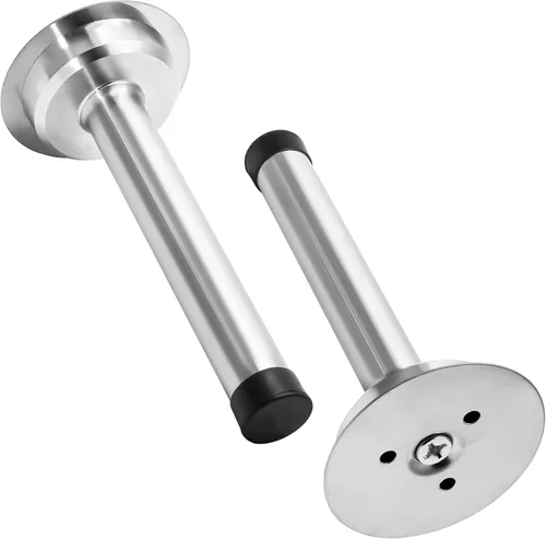Miniatura 5 de 1 tope de puerta de 5 pulgadas, tapón de puerta largo autoadhesivo de acero inoxidable, amortiguador de sonido, tope de puerta de tornillo