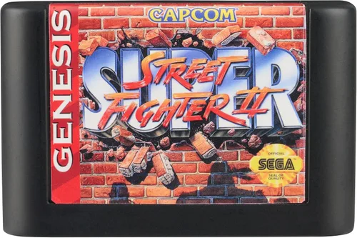 Miniatura 3 de Console Heroes Super Street Fighter II Diorama Coleccionable – Figuras Mini de Ryu y Ken con Escena del Escenario Dock – Expositor de Cartucho Retro