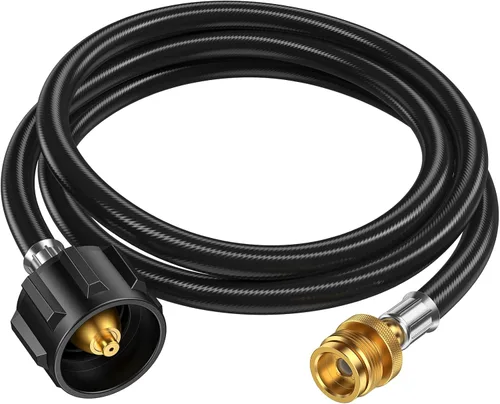 Manguera Adaptadora de Propano de 6 Pies de 1lb a 20lb, Adaptador de Propano de 20lb a 1lb Convertidor, Manguera Adaptadora de Tanque de Propano de