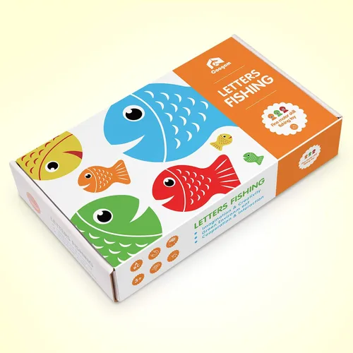 Miniatura 7 de Coogam Juego de Pesca Magnética de Madera, Juguete de Habilidad Motora Fina, Rompecabezas de Clasificación de Colores del Alfabeto ABC, Jugueto