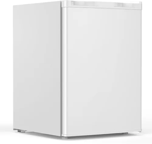 Miniatura 10 de COWSAR - Mini refrigerador compacto de 2.5 pies cúbicos con congelador, puerta doble reversible con 2 estantes extraíbles, refrigerador de bebidas
