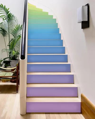 Miniatura 32 de FLFK Calcomanías para escaleras - Adhesivos para escaleras, Calcomanías autoadhesivas para escalones de Sunrise Coast, para decoración del hogar