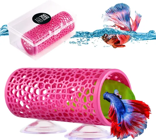 Miniatura 13 de Abizoo Betta Toys - Túnel Hueco Verde Oscuro para Pez Betta y Escondite para Reptiles - Decoración de Acuario de Enriquecimiento Seguro