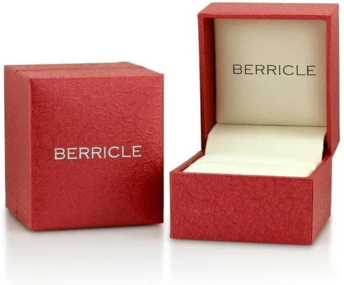 Miniatura 7 de BERRICLE Juego de anillos de compromiso de boda de plata de ley de 3 piedras con circonita cúbica de corte princesa para mujer, chapado en rodio
