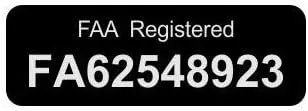Comfort House Etiqueta de registro de drones - Etiqueta de registro de drones de la FAA - Etiqueta de identificación de número FAA # M0083