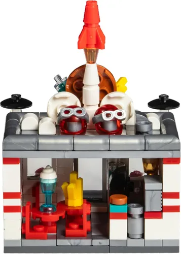 Miniatura 2 de Brick Loot Mini City Diner Building Set, 234 Piece Modular Restaurant Brick Toy, Collectible Mini City Building, Compatible with Major Brick Brands