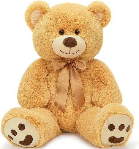 Miniatura 15 de MorisMos Oso de peluche gigante de 47 pulgadas Animal de peluche de 4 pies, Oso de peluche grande para baby shower, Regalos de oso de peluche