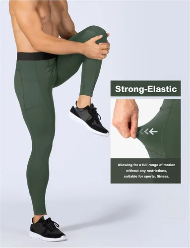 Miniatura 105 de SPVISE Pantalones de compresión para hombre, leggings para deportes, gimnasio, mallas atléticas frescas y secas, capa base para correr, fútbol